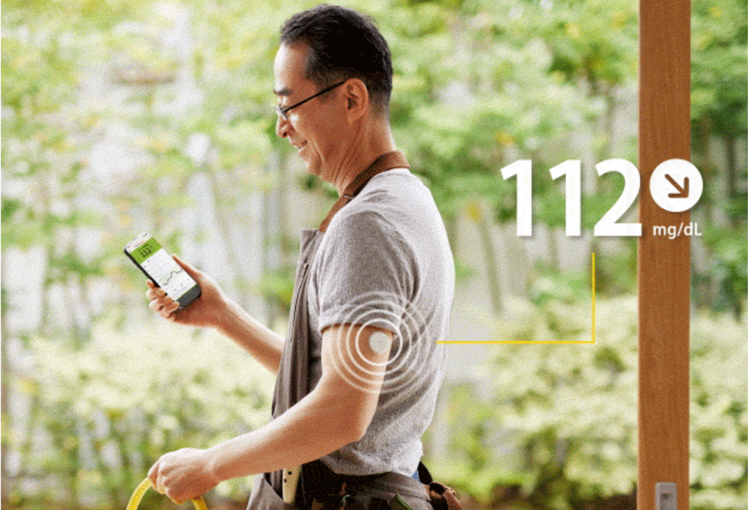 リブレ2を腕に装着している画像